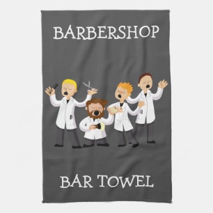 Barbershop Quartet Bar Towel Personalise
