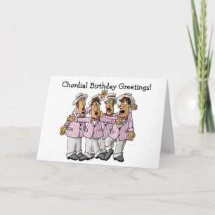 Barbershop Quartet Birthday Greetings Card