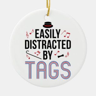 Barbershop Quartet Easily Distracted by Tags Ceramic Tree Decoration