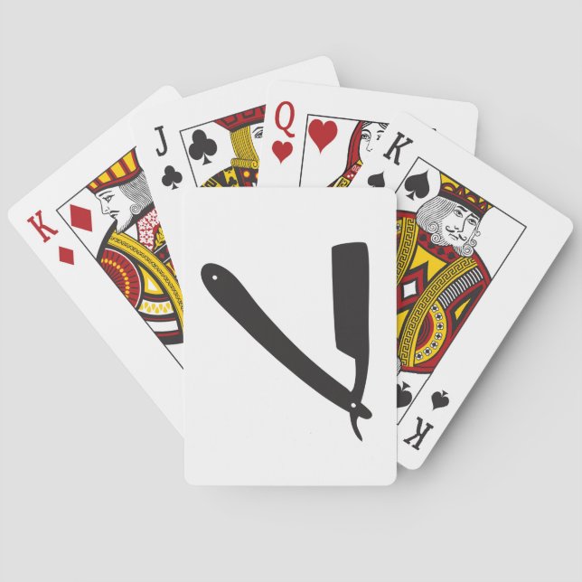 barbershop razor playing cards (Back)