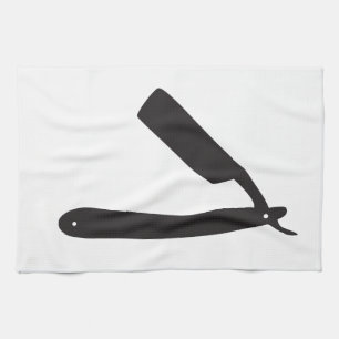 barbershop razor tea towel