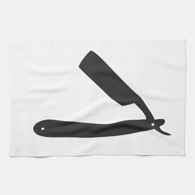barbershop razor tea towel (Horizontal)