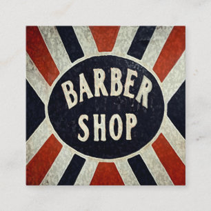 Barbershop Sign Square Personalise Business Card