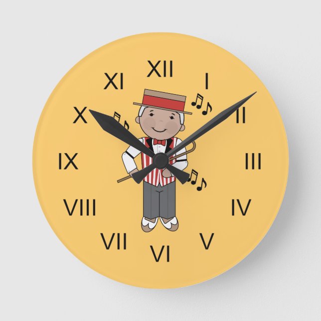 Barbershop Singer Music Clock Gift (Front)