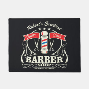 Barbershop Stylist Barber Entrance Gray Door Mat