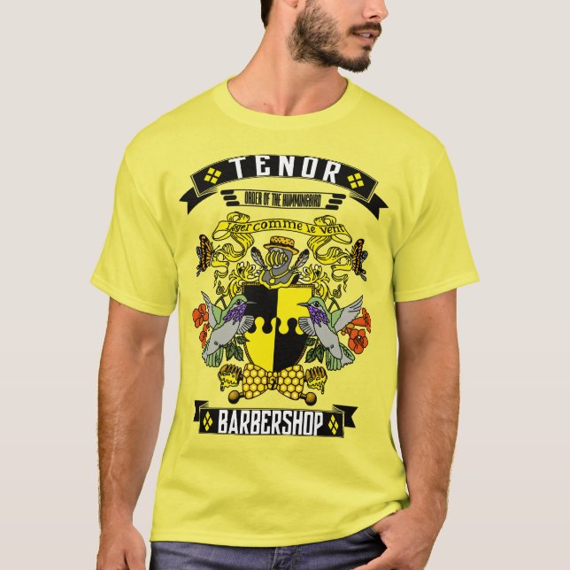 Barbershop Tenor Coat of Arms T-Shirt (Front)