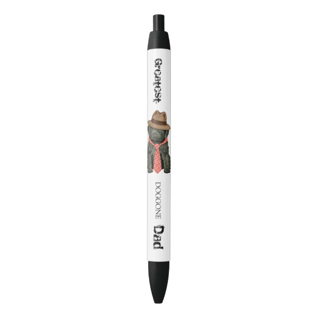 Barbet Dad Black Ink Pen (Front Vertical)