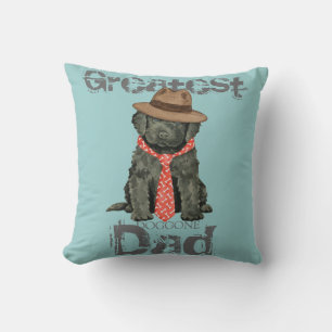 Barbet Dad Throw Pillow