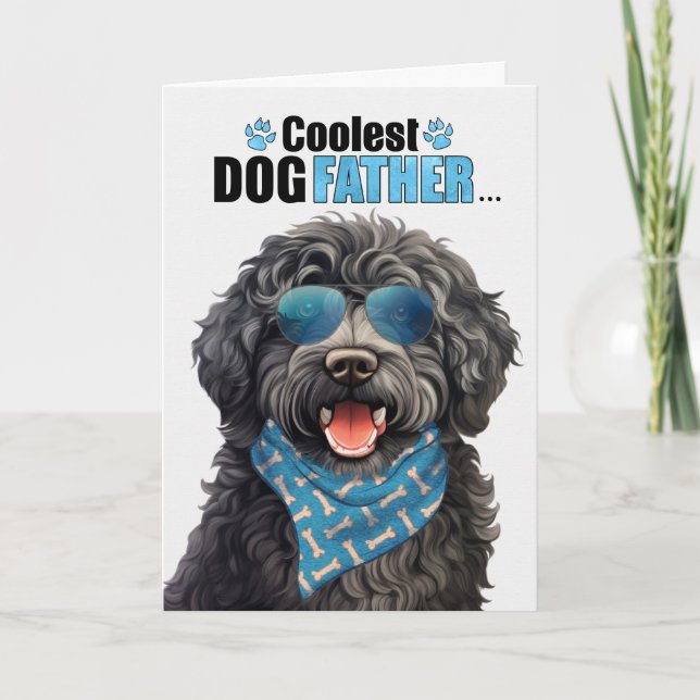 Barbet Dog Coolest Dad Ever Father's Day Holiday Card (Front)