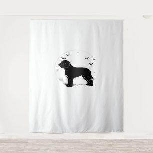 Barbet Dog – Halloween Moon Silhouette Oversized T Tapestry