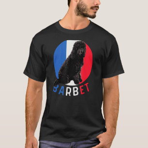 Barbet French Water Dog With France Flag & Colours T-Shirt