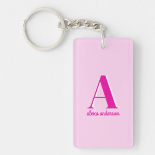 Barbie Pink Monogram Key Ring