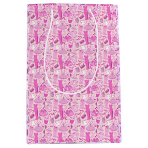 Barbiecore Pink and Hot Pink Fashion Medium Gift Bag
