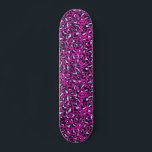 Barbiecore Pink Cheetah Leopard Animal Print    Skateboard<br><div class="desc">Always trendy hot pink solid colour. Wild safari and jungle animal print. Modern chic fine small cheetah,  leopard skin animal print in white and pastel mint and pink colour. Small cheetah leopard animal print. Barbiecore birthday party</div>