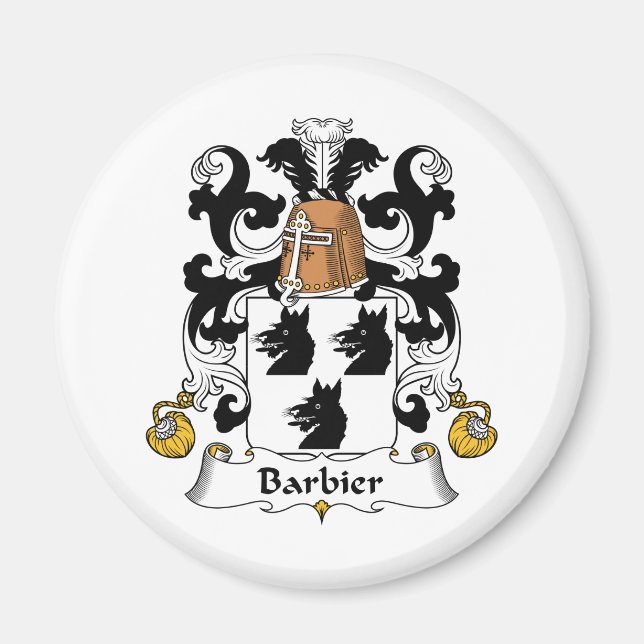 Barbier Family Crest Magnet (Front)