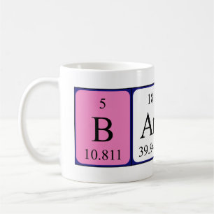 Barbra periodic table name mug