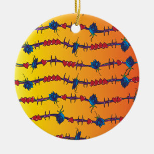 Barbwire Ceramic Tree Decoration