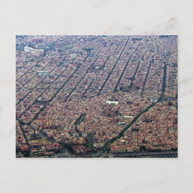 Barcelona Aerial Postcard (Front)