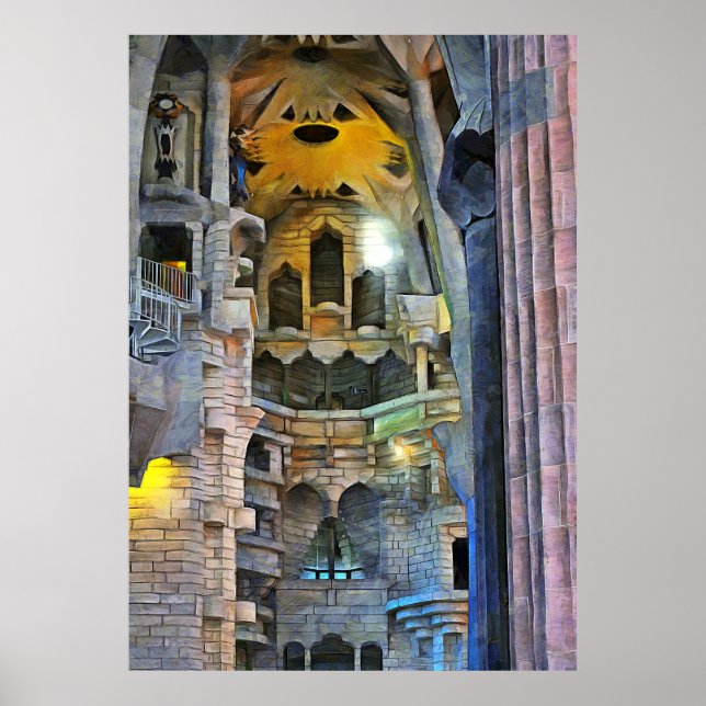 Barcelona. Antoni Gaudi. Sagrada Familia Poster (Front)