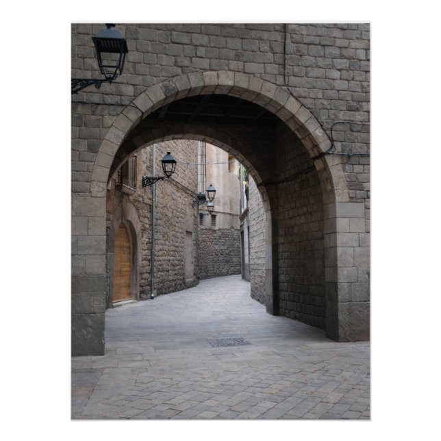 Barcelona Archway — Vertical Passage Poster (Front)