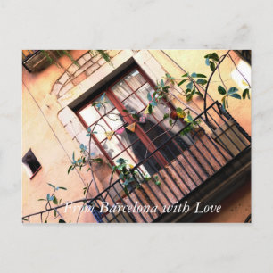 Barcelona Balcony Postcard
