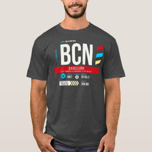 Barcelona BCN Airport Code Baggage Tag 1 T-Shirt