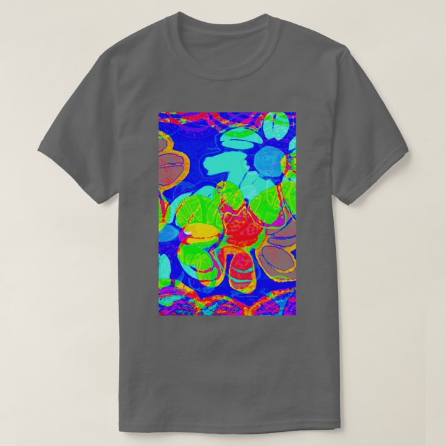 Barcelona beach and surf style colourful trippy no T-Shirt (Design Front)