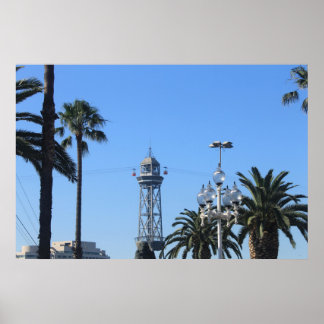 Barcelona Cable Cars  Poster