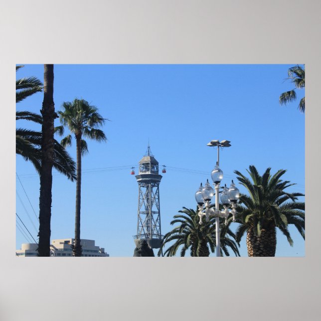 Barcelona Cable Cars  Poster (Front)