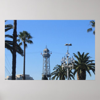 Barcelona Cable Cars Poster