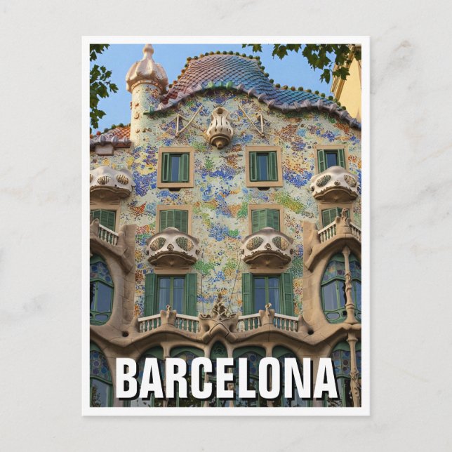 Barcelona Casa Batllo Spain Travel Postcard (Front)