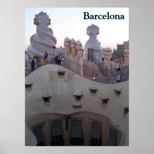 Barcelona Casa Milà by Antoni Gaudí Personalised Poster