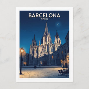 Barcelona Cathedral Gothic Quarter Spain Postcard