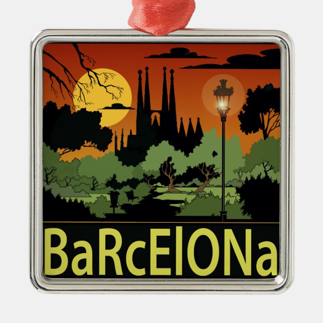Barcelona Christmas Ornament (Front)