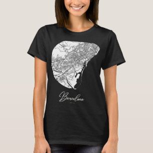 Barcelona City Map T-Shirt