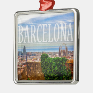 Barcelona city metal tree decoration