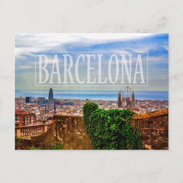 Barcelona city postcard (Front)