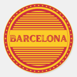 Barcelona City Pride Emblem – Spanish Identity Classic Round Sticker