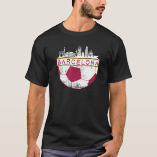 Barcelona City Skyline Soccer Sports Fans Cool T-Shirt