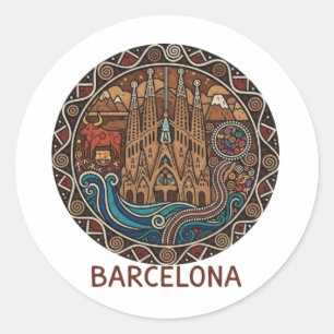 BARCELONA CLASSIC ROUND STICKER