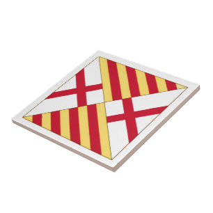 Barcelona coat of arms (without crown) tile