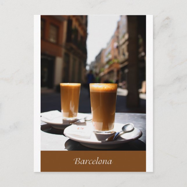 Barcelona Coffee Break Postcard (Front)