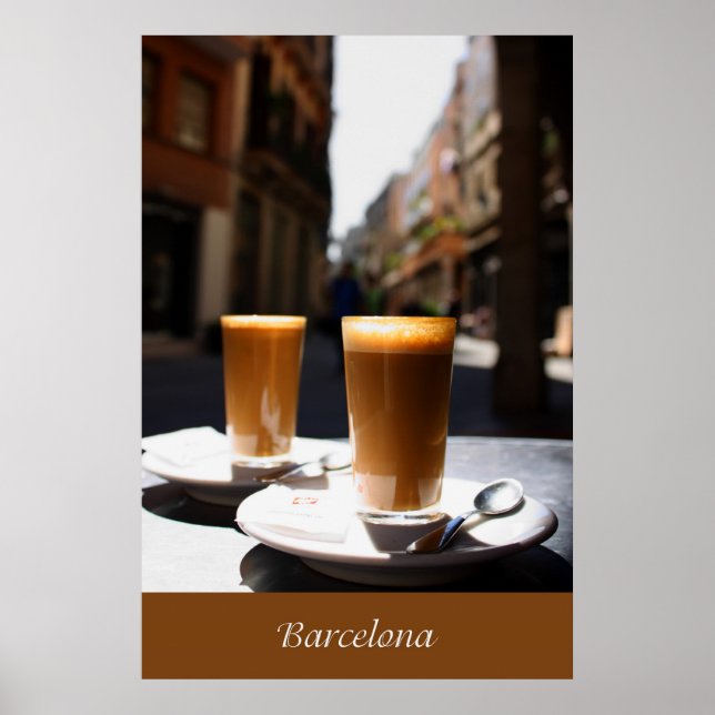 Barcelona Coffee Break Poster (Front)