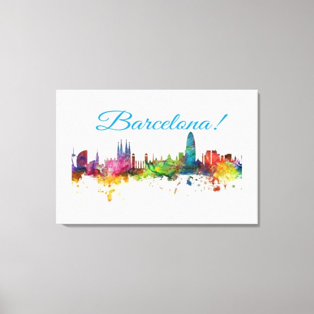 Barcelona design canvas print (Front)
