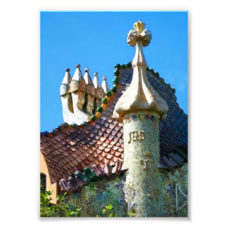 Barcelona, detail of Gaudi architecture Photo Print