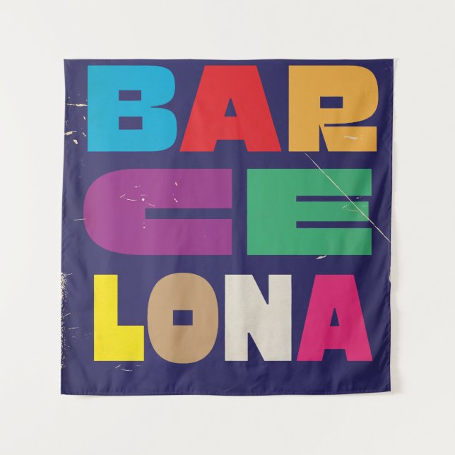 Barcelona Espania Tapestry (Front)