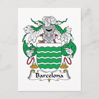Barcelona Family Crest Postcard