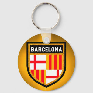 Barcelona Flag Key Ring