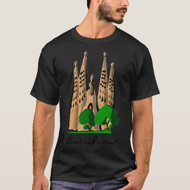 Barcelona Gaudi Logo T-Shirt (Front)