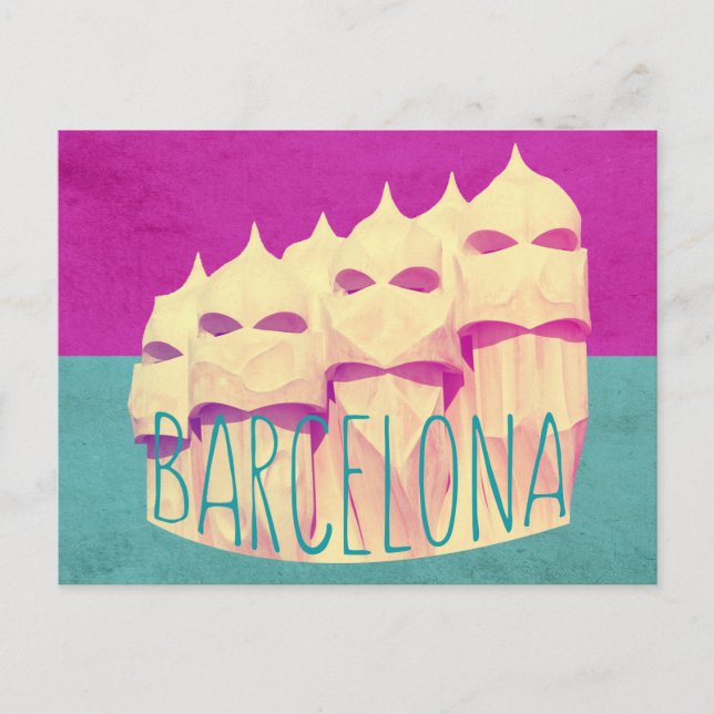 Barcelona Gaudi Paradise Postcard (Front)